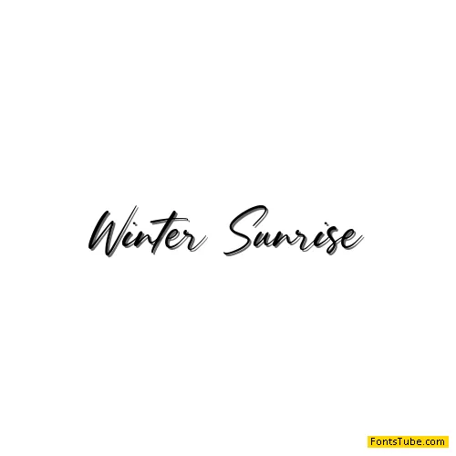 Winter Sunrise Font