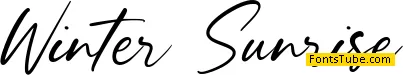 Winter Sunrise Font