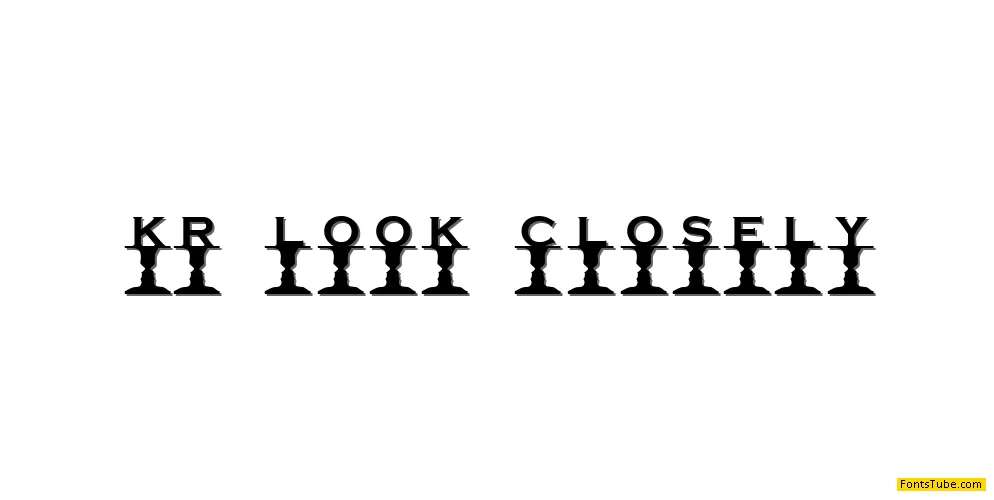 KR Look Closely Font