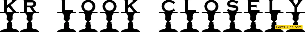 KR Look Closely Font