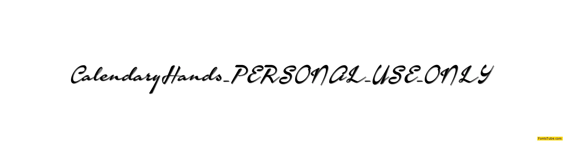 Calendary Hands PERSONAL USE DE Font