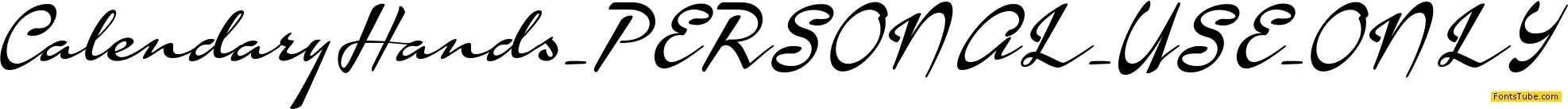 Calendary Hands PERSONAL USE DE Font