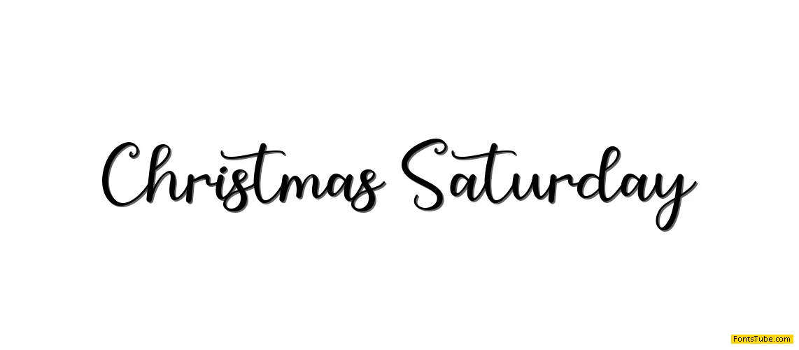 Christmas Saturday Font