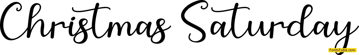 Christmas Saturday Font