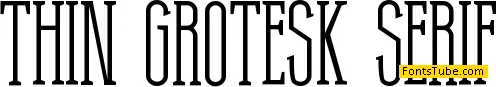 Thin Grotesk Serif Font