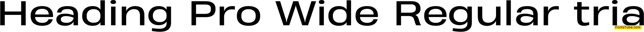Heading Pro Wide Trial Font Family