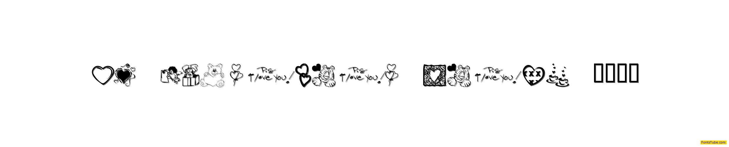 KR Valentine Dings 2002 Font