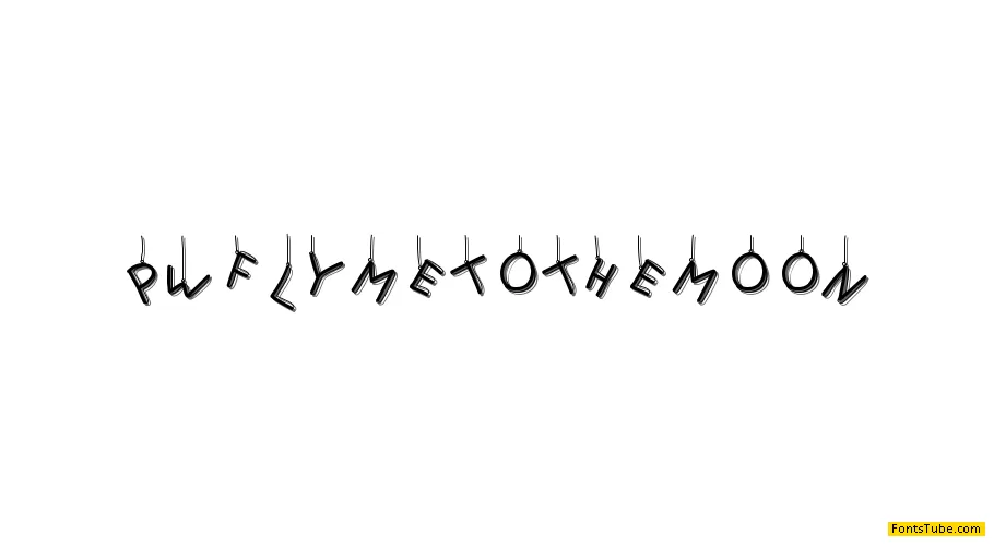 PWFlymetothemoon Font