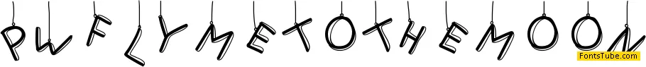 PWFlymetothemoon Font