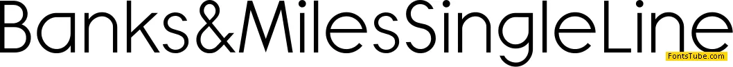 Banks Miles Single Line Font