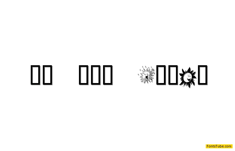 KR Sun Dings Font