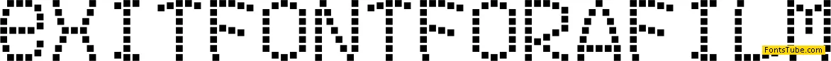 Exit font for a film Font