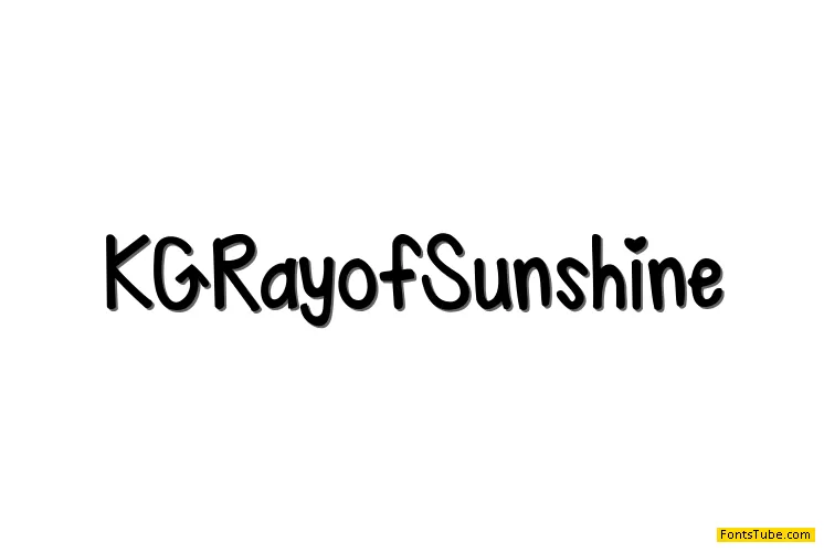 KG Ray of Sunshine Font