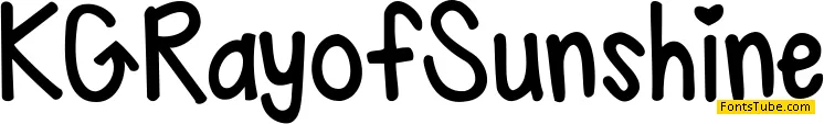 KG Ray of Sunshine Font