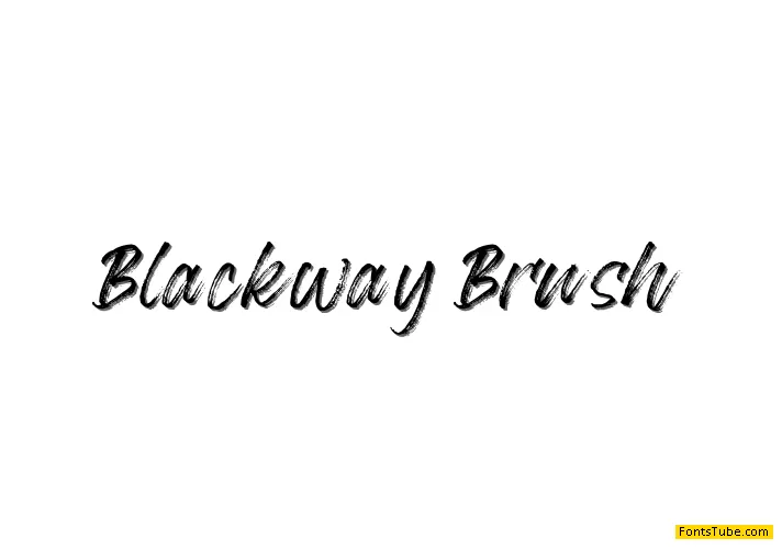 Blackway Brush Font