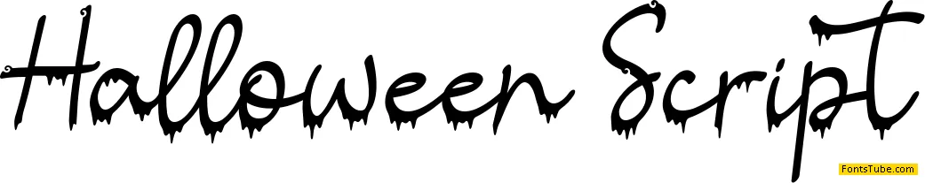 Halloween Script Font