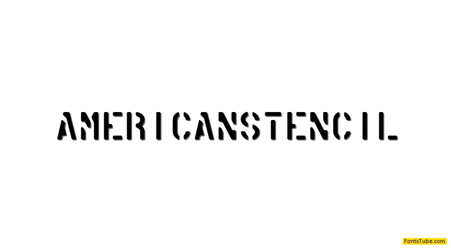 American Stencil Font