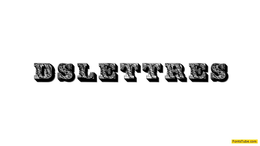 DS Lettres ombÃ©es ornÃ©es Font