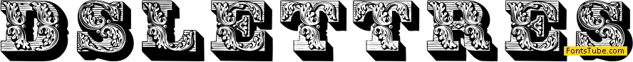 DS Lettres ombÃ©es ornÃ©es Font