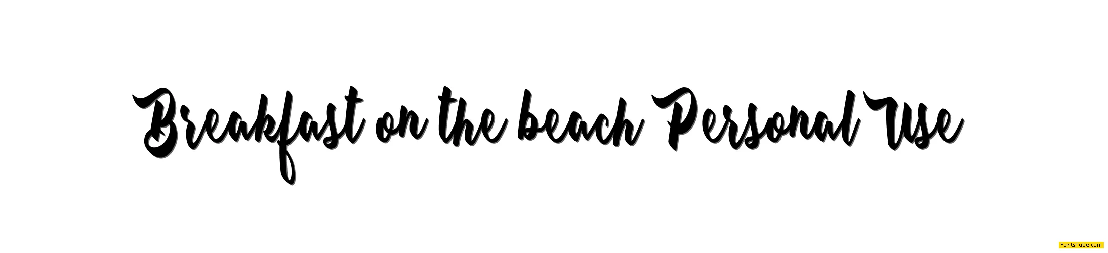 Breakfast on the beach Personal Font