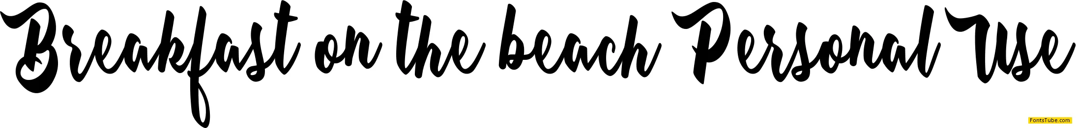 Breakfast on the beach Personal Font