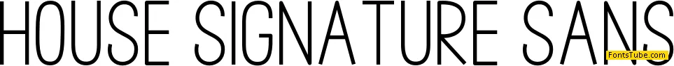 House Signature Font Family