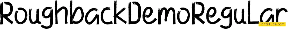 Roughback Demo Font