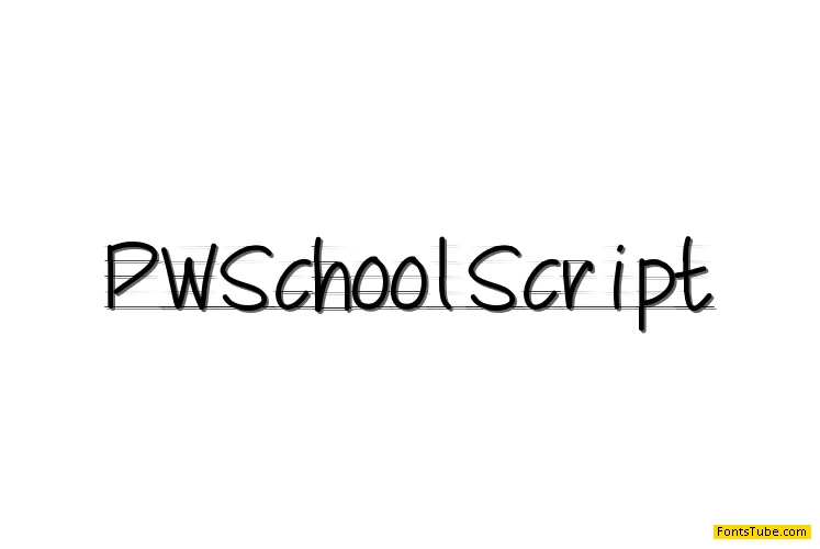 PW School Script Font