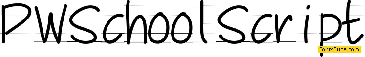 PW School Script Font