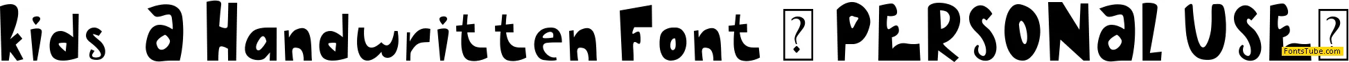 Kids - A Handwritten Fonts Font