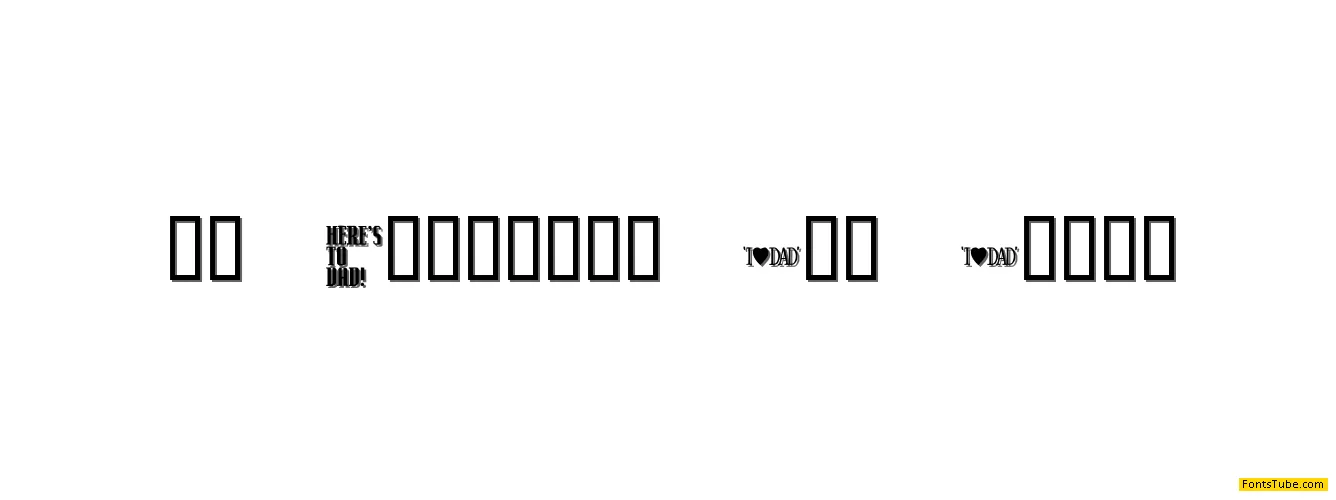 KR Father's Day Dings Font