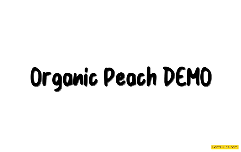 Organic Peach DEMO Font