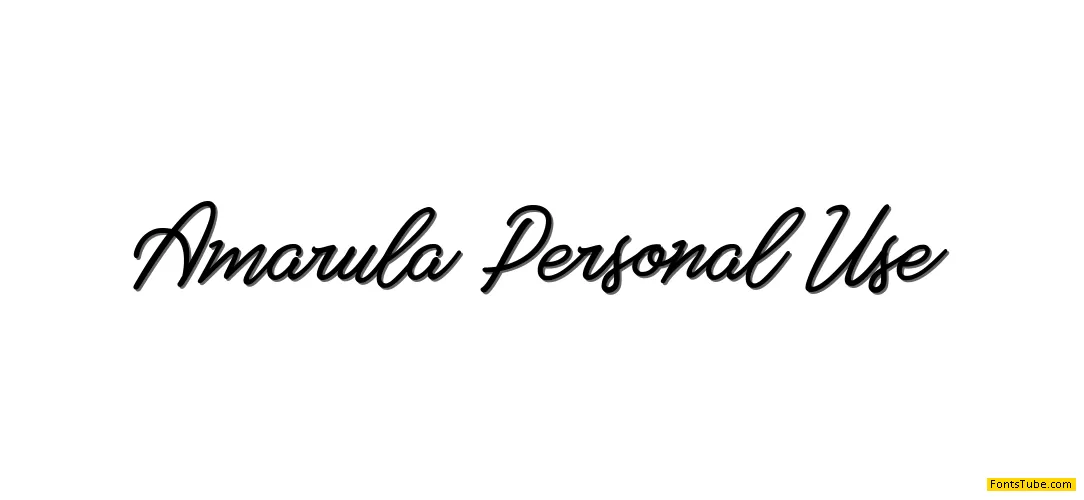 Amarula Personal Use Font