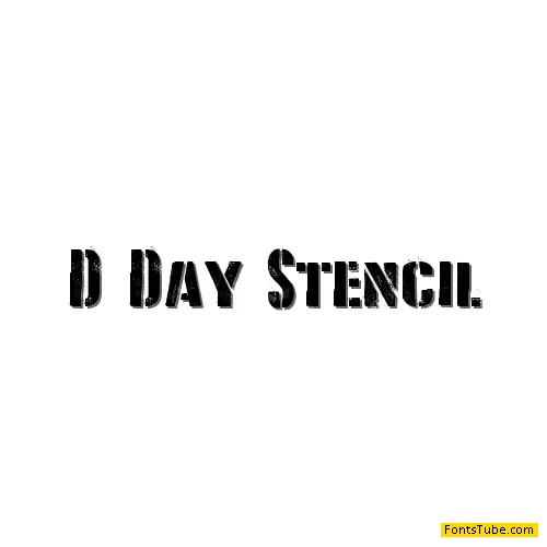 D Day Stencil Font