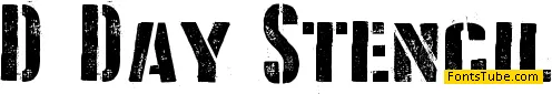 D Day Stencil Font