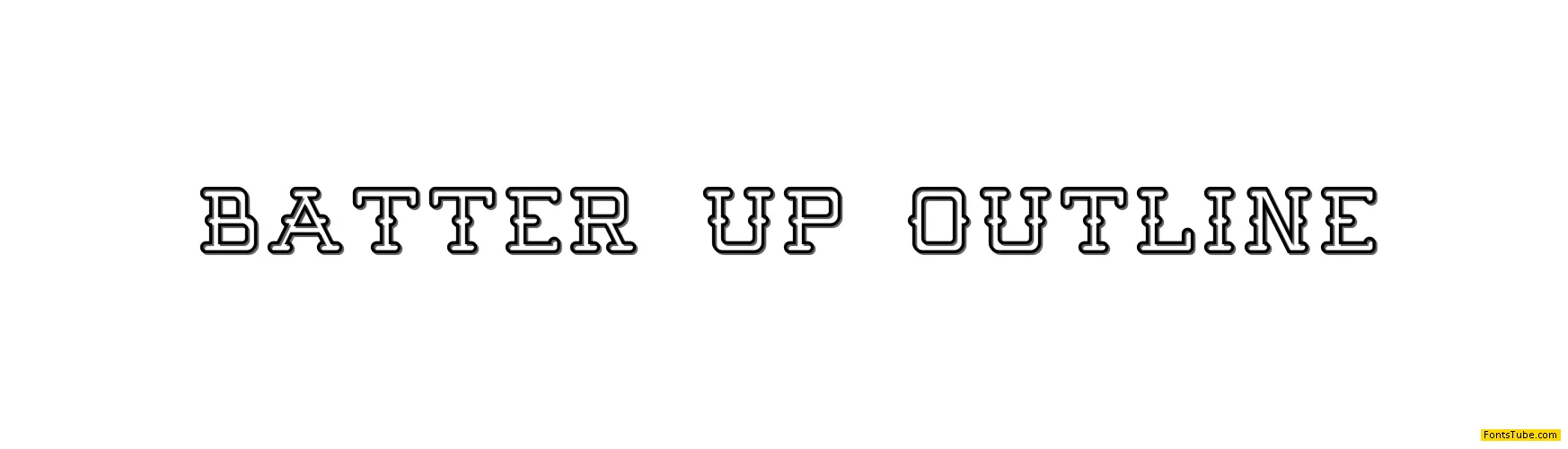 Batter Up Outline Font