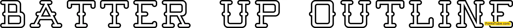 Batter Up Outline Font