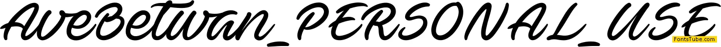 Ave Betwan PERSONAL USE ONLY Font