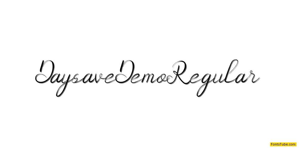 Daysave Demo Font