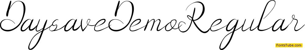 Daysave Demo Font