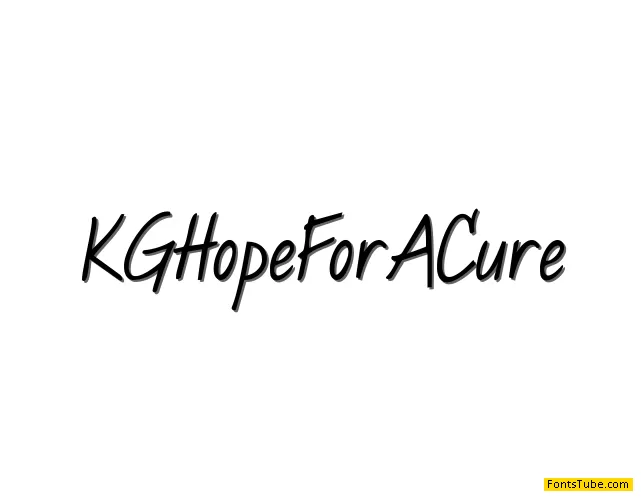 KG Hope For A Cure Font
