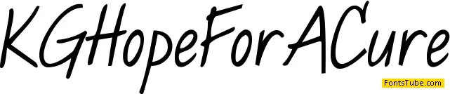 KG Hope For A Cure Font