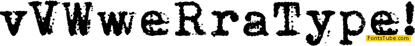 vVWweRraType! Font