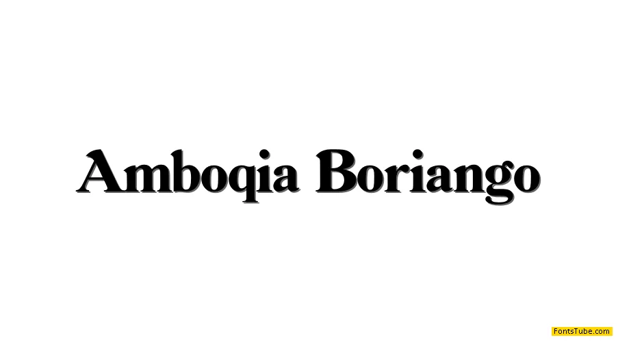 Amboqia Boriango Font