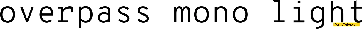 Overpass Mono Font Family