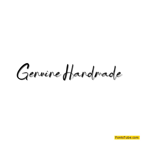 Genuine Handmade Font