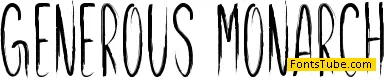 Generous Monarch Font