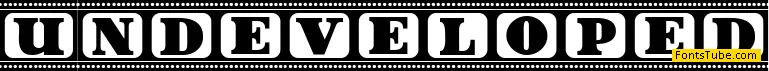 Undeveloped Font Family