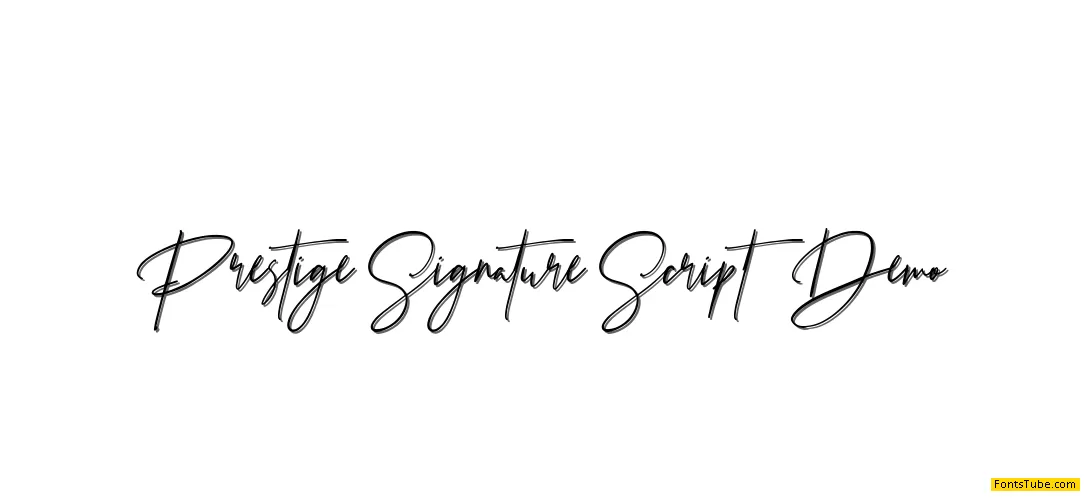 Prestige Signature Script Demo Font