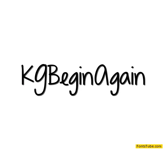 KG Begin Again Font